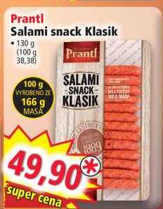Prantl Salami snack Klasik, 130 g