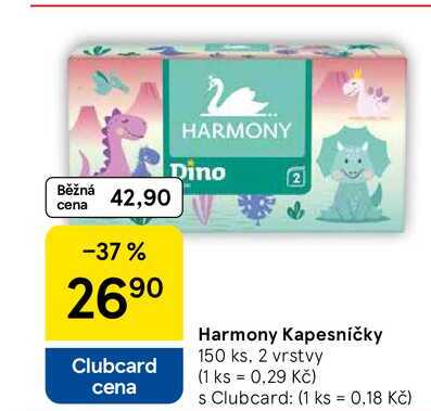 Harmony Kapesníčky, 150 ks, 2 vrstvy