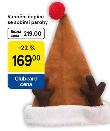 Vánoční čepice se sobími parohy