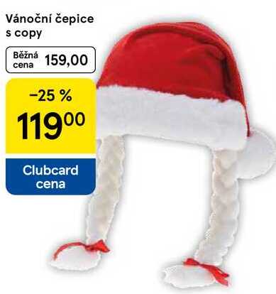 Vánoční čepice s copy