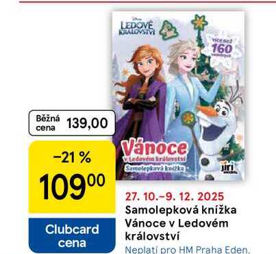 Samolepková knížka Vánoce v Ledovém království