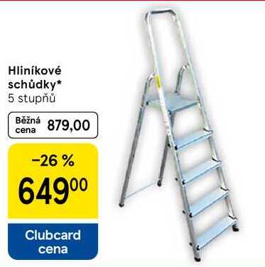 Hliníkové schůdky, 5 stupňů