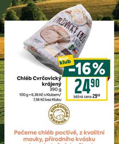 Chléb Cvrčovický krájený 390 g