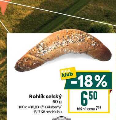 Rohlík selský 60 g
