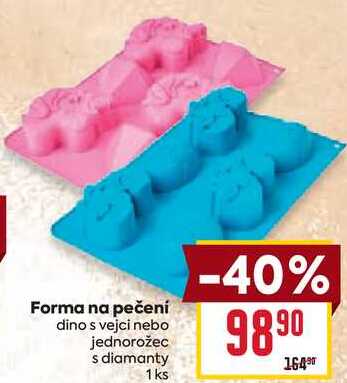 Forma na pečení dino s vejci nebo jednorožec s diamanty 1 ks