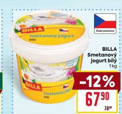 BILLA Smetanový jogurt bílý 1kg