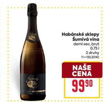 Habánské sklepy Šumivá vína demi sec, brut 0,75l