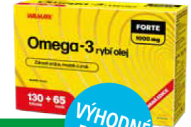 WALMARK OMEGA-3 FORTE 1000 mg, rybí olej 130 + 65 tobolek NAVÍC!