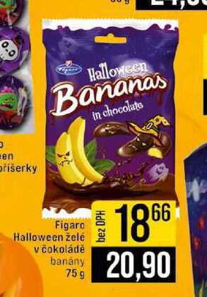 Figaro Halloween želé v čokoládě banány 75 g