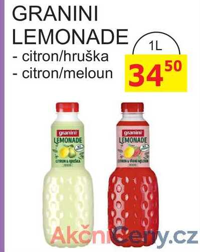GRANINI LEMONADE - citron/hruška 1L
