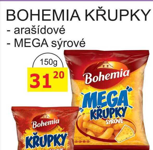 BOHEMIA KŘUPKY - arašídové 150g