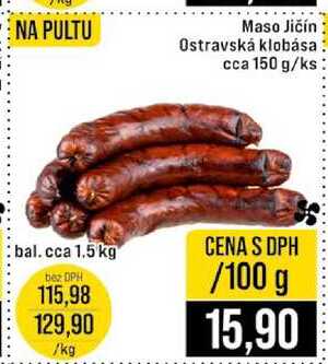 Maso Jičín Ostravská klobása 100 g