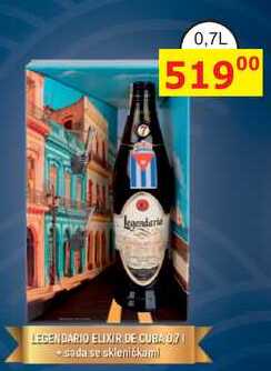 LEGENDARIO ELIXIR DE CURA 0,7l sada se skleničkami