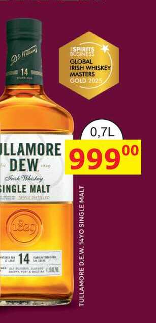TULLAMORE D.E.W. 14YO SINGLE MALT 0,7l