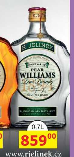 R. JELÍNEK PEAR WILLIAMS Pear Brandy 700ML