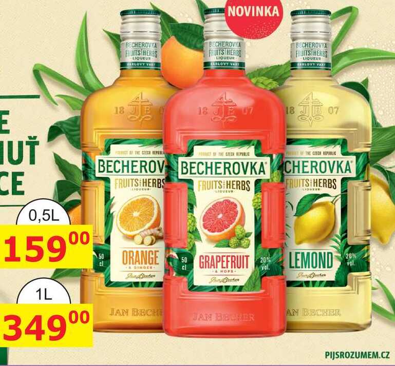 BECHEROVIA FRUITS HERRS LIQUEUR 0,5l