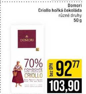 Domori Criollo hořká čokoláda 50 g