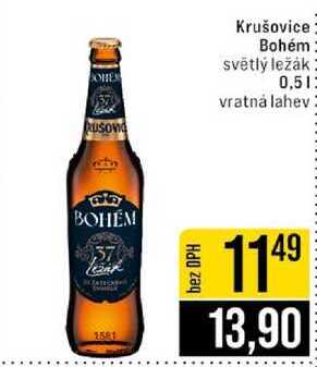 Krušovice Bohém světlý ležák 0,5 l