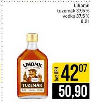 Lihomil tuzemák 37,5% / vodka 37,5% 0,2 l
