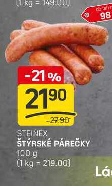 ŠTÝRSKÉ PÁREČKY 100 g 