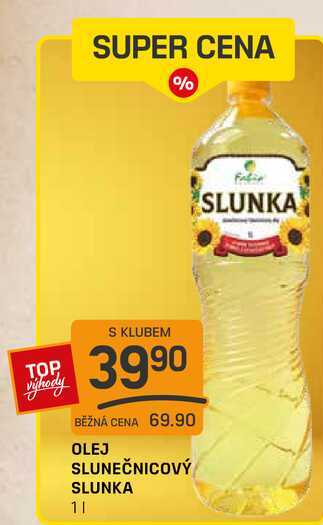 OLEJ SLUNEČNICOVÝ SLUNKA 1l