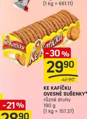 KE KAFÍČKU OVESNÉ SUŠENKY různé druhy 190 g