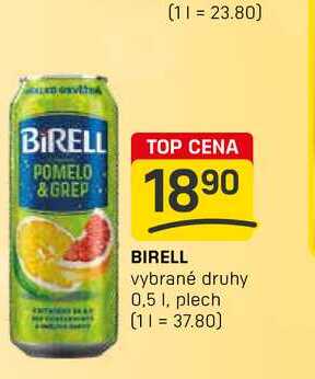 BIRELL vybrané druhy 0,5l, plech