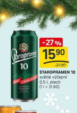 STAROPRAMEN 10 světlé výčepní 0,5l, plech 