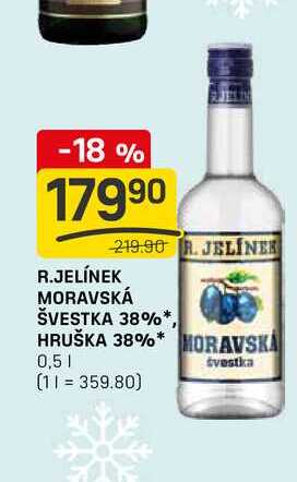 R.JELÍNEK MORAVSKÁ ŠVESTKA 38% 0,5l
