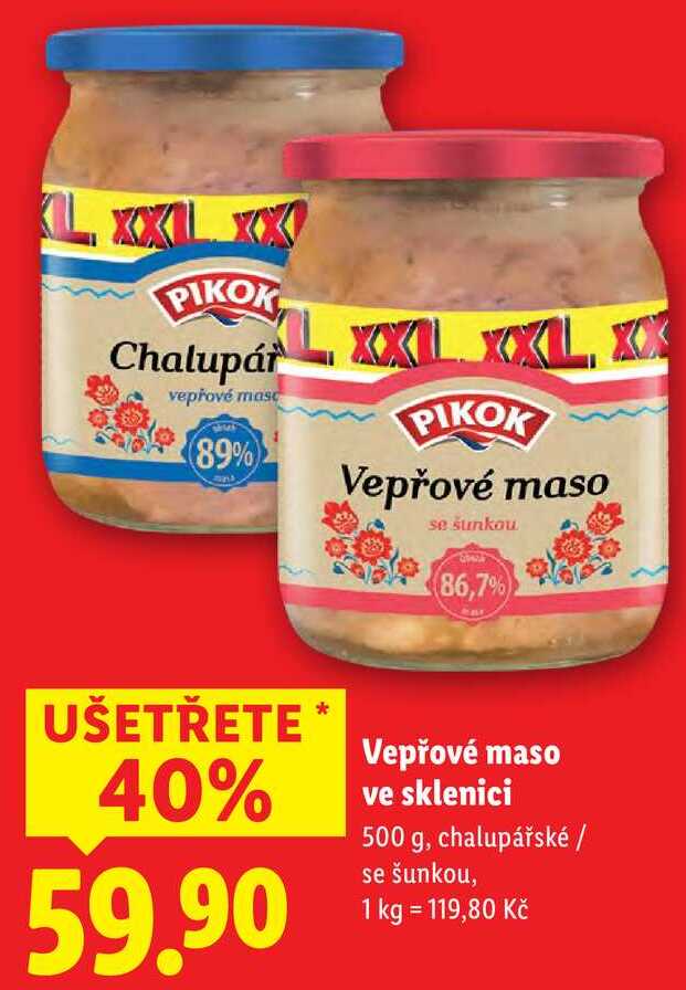 Vepřové maso ve sklenici, 500 g