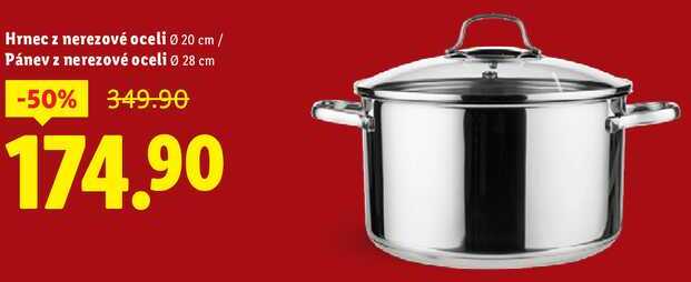 Hrnec z nerezové oceli pr. 20 cm/Pánev z nerezové oceli pr. 28 cm 