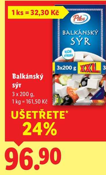 Balkánský sýr, 3x 200 g