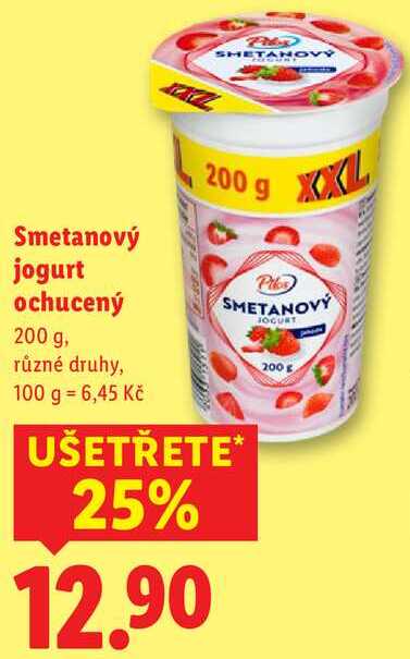 Smetanový jogurt ochucený, 200 g