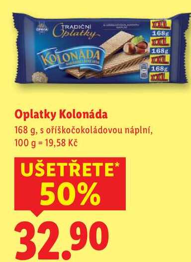 Oplatky Kolonáda, 168 g v akci