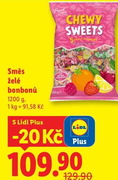 Směs želé bonbonů, 1200 g