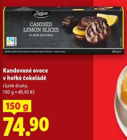 Kandované ovoce v hořké čokoládě, 150 g