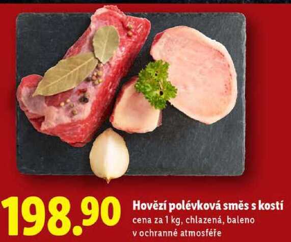 Hovězí polévková směs s kostí, cena za 1 kg