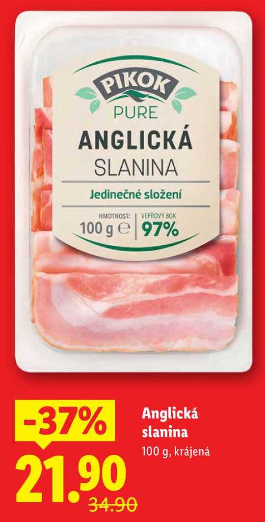Anglická slanina, 100 g