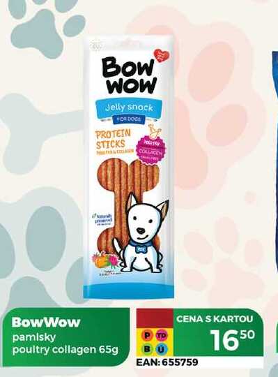 BowWow pamlsky poultry collagen 65g  