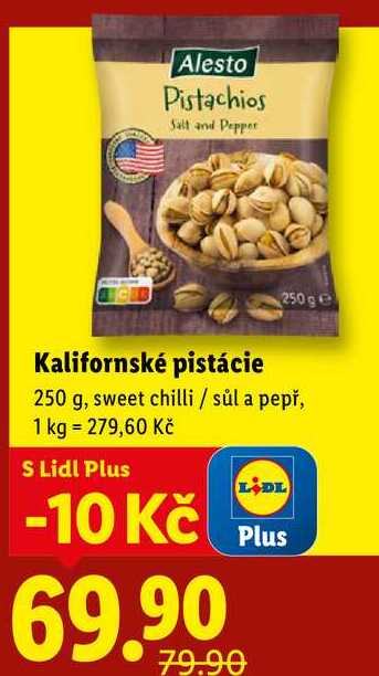 Kalifornské pistácie, 250 g