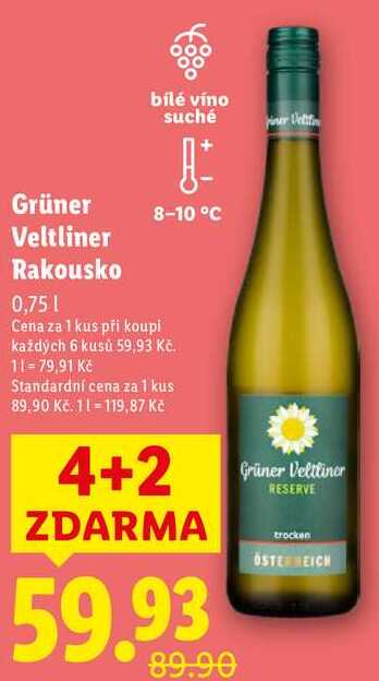 Grüner Veltliner Rakousko, 0,75 l