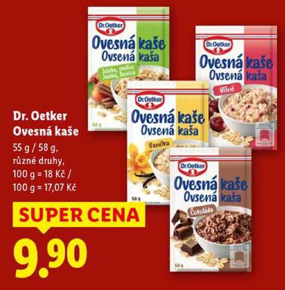 Dr. Oetker Ovesná kaše, 55 g/58 g