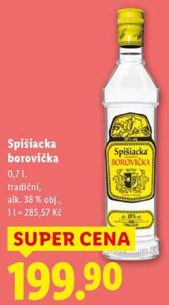 Spišiacka borovička, 0,7 l