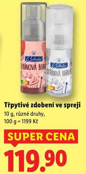 Třpytivé zdobení ve spreji, 10 g