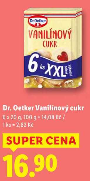 Dr. Oetker Vanilínový cukr, 6x 20 g