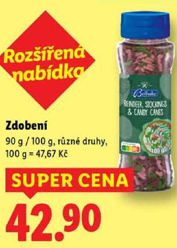 Zdobení, 90 g/100 g,