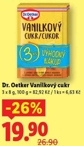 Dr. Oetker Vanilkový cukr, 3x 8 g