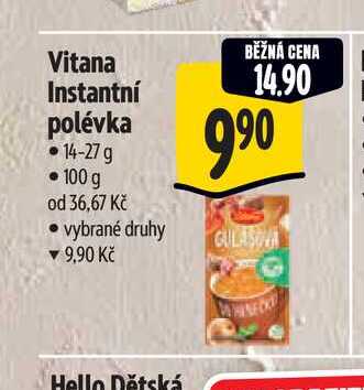 Vitana Instantní polévka 14-27 g