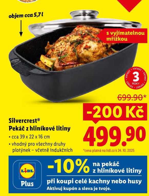 Silvercrest Pekáč z hliníkové litiny 