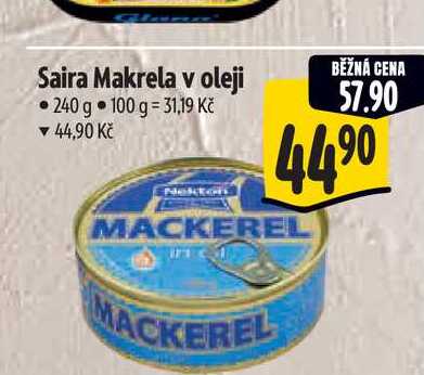   Saira Makrela v oleji 240 g 